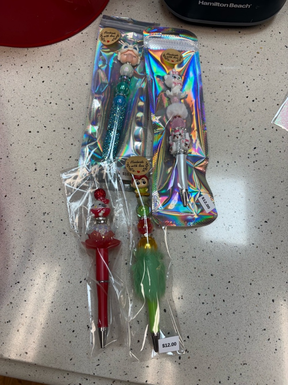 Decorative Plush Top Pen - Assorted Colors